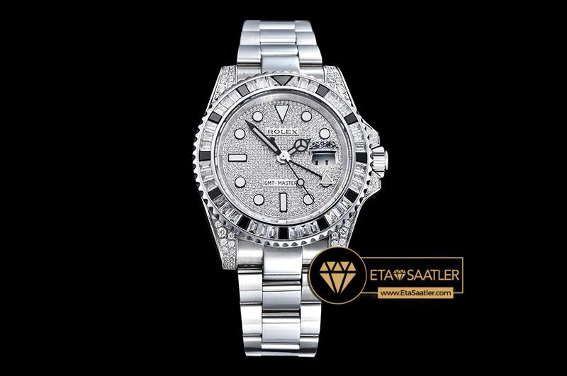 【OMMO】POINT BORDER BLOCKING KT(BLACK) Rolex GMT-Master II 116759SARU Siyah Beyaz Yakut Bezel Taşlı